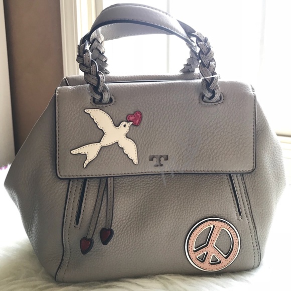 Tory Burch Handbags - Tory burch love peace HALF-MOON SATCHEL